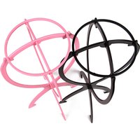 1Pcs Wig Stand Plastic Hat Display Wig Head Holders 17x36Cm Mannequin Stand Portable Folding Wig Stand Pink Hair Display Tools
