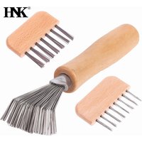 1PCS Wooden Comb Cleaner Delicate Cleaning Removable Hair Brush Comb Cleaner Tool Handle Embeded Tool