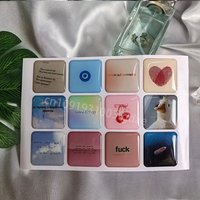 3D dome epoxy phone case sticker customized popular decorative resin label personalized crystal raised gel logo jelly DlY shapes