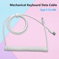 Customized Computer Mechanical Keyboard Data Cable Extension Cable Coiled Charging Cable Type-C to USB Plug-in Spring Cable