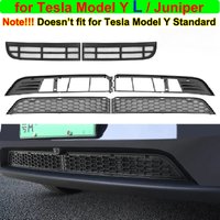 Dla Tesla Model Y L Juniper 2025 2026 Wewnętrzna kratka wentylacyjna przedniego dolnego zderzaka, siatka przeciw owadom i kurzowi, osłona wlotu powietrza YL.