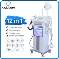 Hydro Machine à oxygène et eau 12 en 1, Lifting du visage, nettoyage en profondeur, Dermabrasion, Peeling aquatique, rajeunissement de la peau, petites bulles