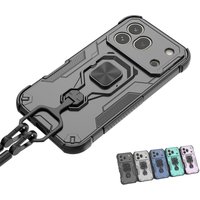 For Honor 600 Pro Case Phone Stand Protector Honor 600 Pro Cover Shockproof TPU PC Armor Magnetic Finger Ring Case Honor 600 Pro