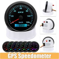 85 MM GPS Snelheidsmeter Voor Motorfiets Marine Boot 7 Kleur Backlight 30 ~ 200 Km/h Boot Auto Vrachtwagen Snelheidsmeter Meter Met GPS Antenne