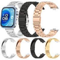 Stainless Steel Suitable For Men And Women, Metal Three-bead Strap For Huawei Watch Fit 3/4/4 Pro Bracelet