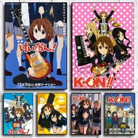 Anime Kawaii Girl K-On Cute Poster HD art sticky wall waterproof home living room bedroom bar aesthetic decoration