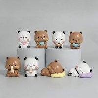 Cute Bubu Dudu Panda Bear Figure Toy Collectible Anime Accessories Kawaii Bear Doll Ornament Home Decor Birthday Xmas Gift