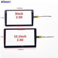 New 2.5D 6Pin Glass For FD101GS0035A-FPC-V02 9 Inch 10.1 inch Car Dvd Gps Player Touch Screen Digitizer Touch Panel Sensor