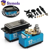 12KG TD-9412MG High Torque Full Metal Digital Servo Carbon Brush Motor 180/270/360 Degree Short Model for 1:10 1:8 RC Car Robot
