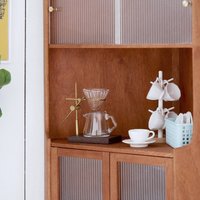 1Set 1:12 Dollhouse Miniature Hand-brewed Coffee Stand Glass Pot Funnel Mini Coffee Stand Coffee Maker Cup Model Kitchen Decor