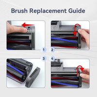 CKFAM-For Dyson V7 V8 V10 V11 V15 Vacuum Cleaner Floor Nozzle Brush Head With LED, Illuminates Dust For Hard Floors