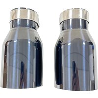 1pcs stainless steel universal exhaust system tailpipe car exhaust pipe single straight muffler tip titanium black flat outlet