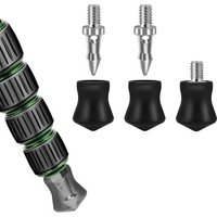 Manbily 3Pcs 3/8 inch Non-slip Rubber Foot & Metal Spike Tripods Accessories for Camera Tripod Monopod C555L A555L
