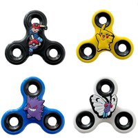 1 Pc Anime Pokemon Action Figures Fidget Spinner Pikachu Ash Ketchum PVC Model Stress Relieving Hand Spinner Gift Toy