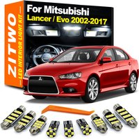 ZITWO LED Bulb Interior Light Kit For Mitsubishi Lancer Evo Evolution 7 8 9 10 VII VIII IX X 2002- 2015 2016 2017 Accessories