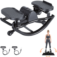 Rock Stepper Trainingsgerät, tragbarer, geräuscharmer Lateral-Stepper für Zuhause, Wohnung, Studentenwohnheim, Büro, Fitnessraum, Beine, Bauchmuskeln, Gesäßmuskeln, Frauen