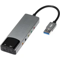 USB Sound Card Aluminium Alloy External Audio Card AC-3 DTS Headphone Adapter Soundcard 7.1 5.1 Channel SPDIF for Laptop Desktop