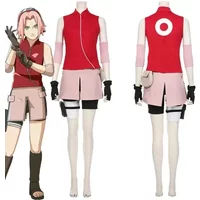 Harlot Sakura Cosplay Costume pour femme Shippuden Anime jupe tenue ninja dessin animé Halloween carnaval unisexe