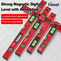 TINSOL 30/40/50cm Electronic Digital Display Level Ruler Magnetic Aluminum Alloy 90 Degree Angle Meter Protractor Inclinometer
