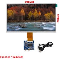 9 Inch 1024*600 Screen Display LCD Monitor Driver Control Board Mini HDMI-Compatible For Lattepanda,Raspberry Pi Banana Pi PC