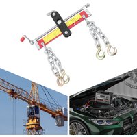 Motorbalancer aus Kohlenstoffstahl, Tragfähigkeit 900 kg/1984,16 lbs, 3 Positionen mit Kettenbefestigungslöchern und 4 Stützketten