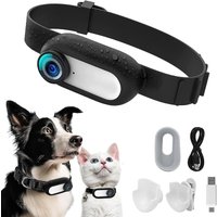 Pet Collar Camera-Waterproof HD Action Camera for Cats/Dogs,Outdoor Adventure Bodycam with Night Vision,1080P Video Recording