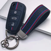 Silicone Key Case Cover Shell for Audi A4 B7 A6 C6 4f 8v A3 8p A1 A3 Accessories Auto Remote Key Holder Jacket Accessories Fob