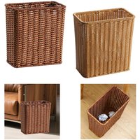 Trash Can Rectangular Space Saving Organizer Narrow Space,Ornament Dustbin Garbage Bin for Kitchen Bathroom Home Toilet Laundry