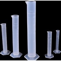 10/25/50/100/250ML Plastic Measuring Cylinder Laboratory Test Graduated Tube
