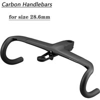 RPANTAHI Road Bike Carbon Handlebars Integrated Suitable For 28.6mm Cycling Bicycle Broken Windmill Handle Bars 380/400/420MM