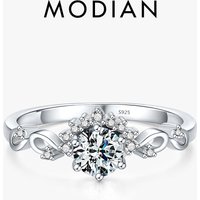 MODIAN Sparkling Dazzling Wedding Crown Finger Rings For Women Real 925 Sterling Silver Ring Engagement Statement Female Jewelry
