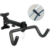 Stretchable Bicycle Wall Rack 360° Rotating Heavy Duty Bike Hanger Holder for MTB Garage Storage & Room Organization
