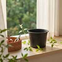 25/50/75/125PCS Thick Plastic Seedling Nursery Pots with Drainage Holes Flexible Containers for Succulent Transplant
