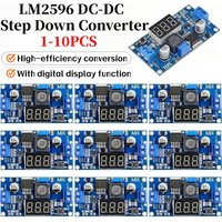 1-10PCS LM2596 DC Step Down Converter Voltage Regulator LED Display Voltmeter 4.0~40 To 1.3-37V Buck Adapter Adjustable Power