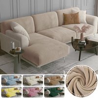 Housse de siège de canapé en velours doux de luxe, housses de coussin de canapé élastiques solides, protection de meubles séparée, housse de canapé pour salon, animaux de compagnie