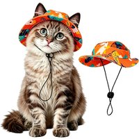 Adjustable Puppy Dog Hat Cute Print Pet Cap for Small Medium Dogs Pug Corgi Dachshund Outdoor Walking Photo Accessories