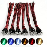 120pcs 3mm 5mm LED light-emitting diodes (6 colors X20PCS) 3v-12v pre wired 20CM white red yellow green blue warm white