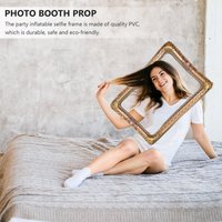 Inflatable Picture Frame Reusable PVC Selfie Photo Frame Party Supplies for Festival Birthday Baby Shower Decor