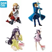 Original Bandai Sword Art Online Konno Yuuki Eugeo Yuuki Asuna Anime Action Figures Collect Ornaments Figure Model Toys PVC