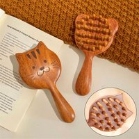 Sandalwood Scalp Massage Comb 28 Coarse Toothed Head Gua Sha Brush Hair Body Massage Guasha Scraping Comb Scalp Meridian Combs