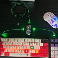 Fukong 2 Drag 3 8K Ultra-low Latency E-sports Magnetic Axis Keyboard Mouse Aerial Insertion Luminous Line 15CM Short Line KBTHUB
