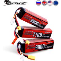 Sunpadow 3S 11.1V Lipo Battery for 5600mAh 7100Ah 70C with XT60 Connector For RC Vehicles Car Truck Tank Truggy Buggy Hobby