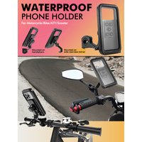 AliExpress NONE Waterproof Phone Holder for Motorcycle/Bike/Atv/Scooter PET Material Front and Rear Touch Screens Transparent Rear Cover