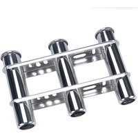 Marine Boat Yacht Accessories Stainless Steel 3 Tube Fishing Rod Storage Holder Rack & Boat Organiser