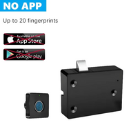 Smart Electronic Fingerprint Cabinet Lock Hidden DIY Slide Latch for Double Door Wood Drawer - DIY Installation