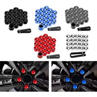 20/60pcs 17/19/21mm Wheel Nut Bolt Head Cover Cap Protective Bolt Caps Exterior Decoration Protecting Bolt Rims Screws Plugs