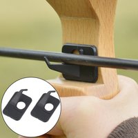 2Pcs Plastic Arrow Rest Black Recurve Bow Arrow Holder Self-Adhesive Back Hunting Shoot Targeting Accessory ํ๋ผ์คํฑ ํ์ดํ ํด์