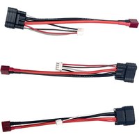 2S/3S/4S Lipo Battery Charge Adapter Deans T Plug Female to TRX Traxxas ID Male Charging Balance Lead Cable Wire 14awg 150mm