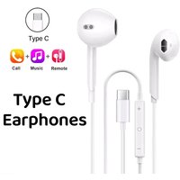 Type C Wired Headphones For iPhone 15 16 Pro Max With Microphone 3.5mm in-Ear Earphone For Samsung Huawei Xiaomi USB-C Phone