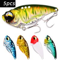 5Pcs/lot Metal Vib Rotating Vibration Sinking Fishing Lure 5g 9g 12g Blade Fish Lure Baits Artificial Vibe for Bass Pike Perch